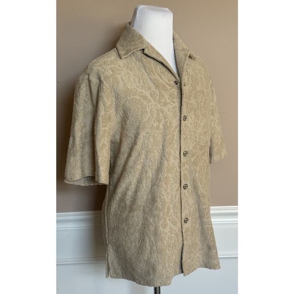 Versace Barocco Jacquard Towel Shirt Size Large 1015692 Made in Italy NWT $1325 - Picture 7 of 15